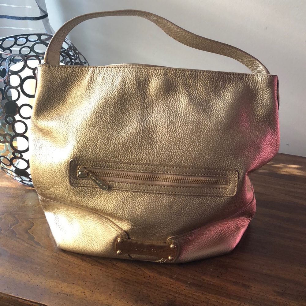 Michel Kors gold leather